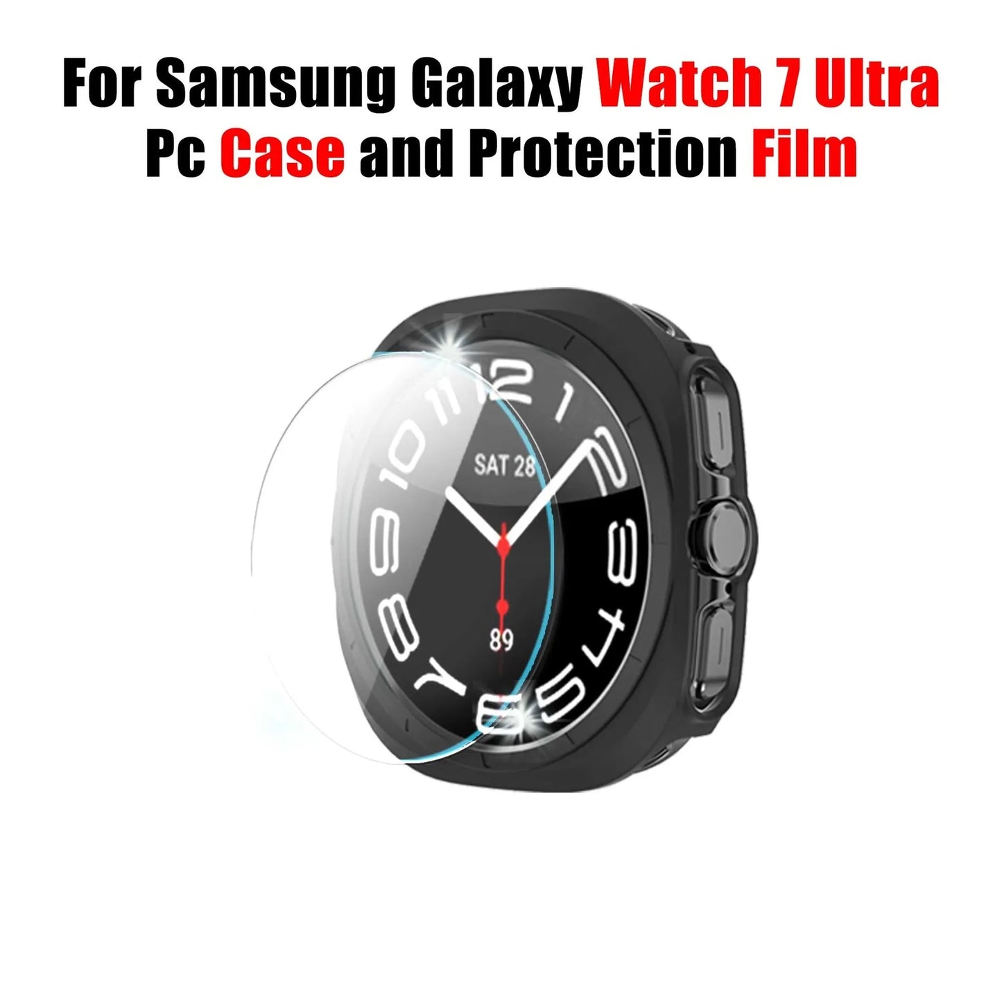 Hard Protective Cover For Galaxy Watch 7 Ultra PC Matte Watch Case And Protect Film For Samsung Galaxy Watch 7 Ultra