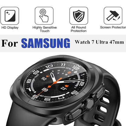 Hard Protective Cover For Galaxy Watch 7 Ultra PC Matte Watch Case And Protect Film For Samsung Galaxy Watch 7 Ultra