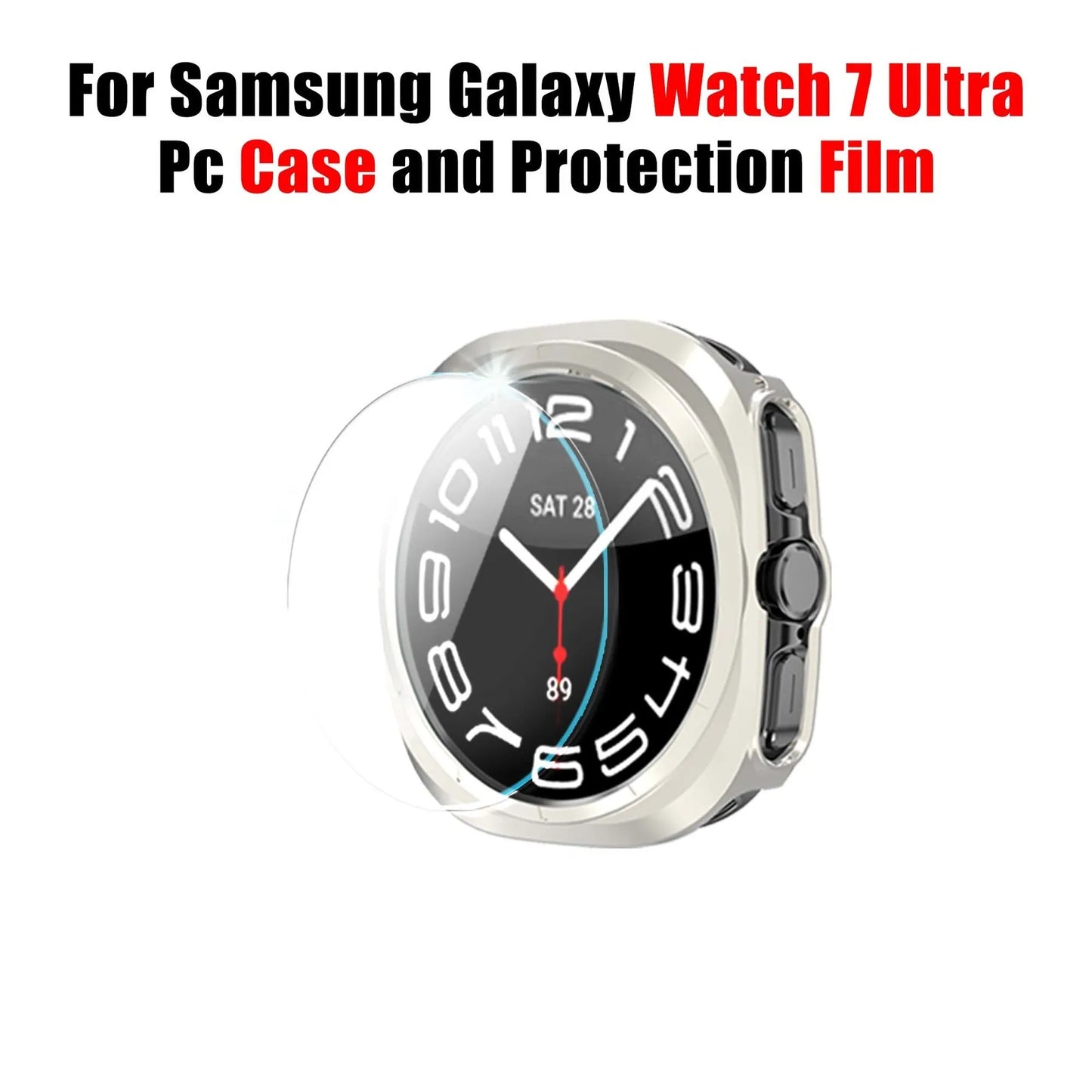 Hard Protective Cover For Galaxy Watch 7 Ultra PC Matte Watch Case And Protect Film For Samsung Galaxy Watch 7 Ultra